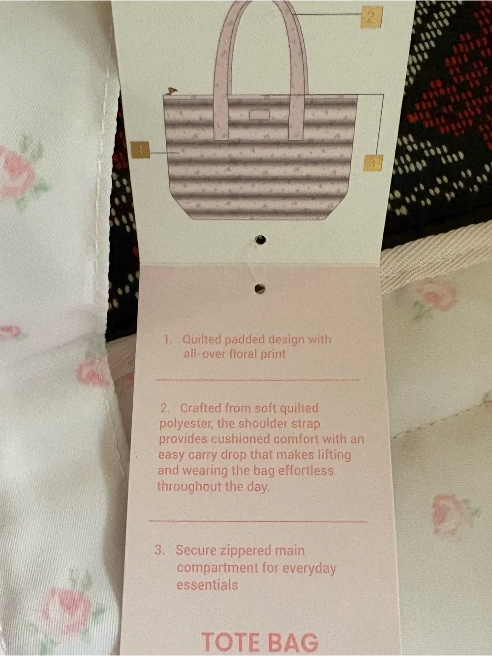 Love Shack Fancy x Target Quilted Pink Floral Tote Bag